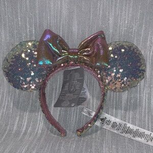 Ears Earidescent Iridescent Pink Disney-Minnie 50th Anniversary NEW NWT Headband